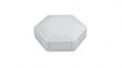 CBHEX1-24-WH HexBox IoT Enclosure with 2 Solid and 4 Vented Panels 130x146x45mm White ABS IP3