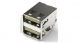 614108646521 USB Connector, USB-A 2.0 Socket, Straight, 8 Poles