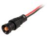 LO-D5-220DC, Индикат.лампа: LED; вогнутый; 220ВDC; Отв: O11мм; IP40; пластмасса, POLAM-ELTA