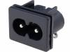 KR-102-6, Разъем: питания AC; IEC 60320; C8 (EURO), без ключа; гнездо; пайка, Canal Electronic