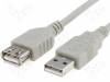 CAB-USBAAF/5 Кабель; USB 2.0; гнездо USB A, вилка USB A; 5м; серый
