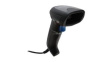 QW2520-BK Barcode Scanner, 2D Code/1D Linear Code/Postal Code, 10 ... 400 mm, USB, Cable, Black