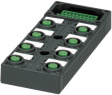 SACB-8/ 8-L-C GG SCO P Actuator-sensor box, 8-way SACB-8/ 8-L-C GG SCO P
