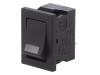 DS-850K-S-LY-K ROCKER; SPST; Положения:2; ON-OFF; 3A/250ВAC; черный; LED; -10?55°C