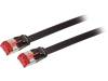 CF2093S Patch cord; U/FTP; 6; многопров; CCS; ПВХ; черный; 10м; 32AWG