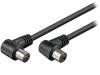 AC-3C2V-AA-0250-BK, Кабель; 75Ом; 2,5м; с двойным экраном; черный, Goobay