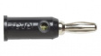 1325-0 Solderless Banana Plug 10 PCS  diam.4mm Black 15A 5kV Nickel-Plated