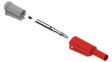 RND 350-00027 Banana Plug  diam.4mm Red 36A Screw