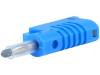 D-1082, Вилка; "банан" 4мм; 36А; 30ВAC; 60ВDC; синий; с осевым гнездом, Donau