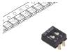 SDA02H0SBR Переключатель: DIP-SWITCH; Кол-во секций:2; OFF-ON; 0,025A/24ВDC