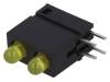 DVDD211, LED; в корпусе; желтый; 3мм; Кол-во диод: 2; 20мА; 40°; 2,1В; 25мкд, SIGNAL-CONSTRUCT