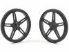 POLOLU WHEEL 70X8MM PAIR – BLACK, Колесо; Диам.вала:3мм; Ось: D-образный профиль; черный; резина, POLOLU