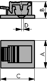 ASI-CLIP, Cable Clamp for ASI Cable 1 x ASI mm, HellermannTyton