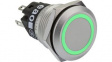 82-5551.1133 Illuminated Pushbutton Green 19mm 12V 3 A 1 Change-Over (CO)