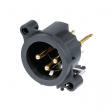 NC3MAV XLR Panel-mount male receptacle 3 A Vertical / PCB Mounting