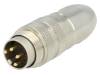 0332 04 Разъем: M16; "папа"; на провод; IP68; вилка; пайка; 250В; PIN:4; 5А
