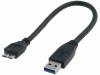 AK-112344 Кабель; USB 3.0; вилка USB A, вилка micro USB B; никелированные