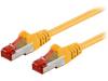 95453 Patch cord; S/FTP; 6; многопров; CCA; ПВХ; желтый; 0,25м