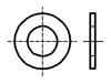 1267809 Шайба; круглая; M18; D=34мм; h=3мм; сталь; Покрытие: цинк; DIN: 125A