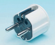 632 RW Plug w/earth, white, 90° белый DE