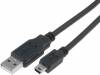 CU215-018-PB Кабель; USB 2.0; вилка USB A, вилка mini USB B; никелированные