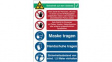 RND 605-00200 COVID-19 Reception, Safety Sign, German, 262x371mm, 1pcs