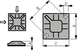 TC-5347A [100 шт], Cable tie mount 2.4...7.6 mm PU=100 ST, Thomas & Betts