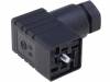 933137100 GDSN 207 SCHWARZ, Разъем: соленоидный; вилка; формат С; 8мм; "мама"; PIN:3; на провод, Hirschmann