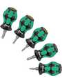 05008871001, Stubby Screwdriver Set, 2-Component, Ergonomic, Pozidriv/Slotted, 5 Pieces, Wera Tools