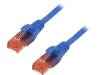 DK-1612-020/B Patch cord; U/UTP; 6; многопров; CCA; ПВХ; синий; 2м