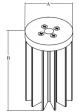 ATSEU-077B-C1-R0 Радиатор для СИД 50 mm 5.2 K/W черный анодированный