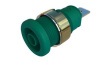 SEB 2620 F6,3 NI GREEN Laboratory Socket, Green, Nickel-Plated, 1kV, 32A