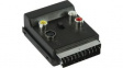 CVGP31903BK Switchable SCART Adapter, SCART Plug, S-Video Socket + 3x RCA Socket/Scart Socke