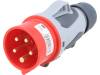 0153-6TT, Разъем: питания AC, трехфазный; вилка; "папа"; 16А; 400ВAC; IP44, PC Electric
