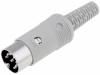 MAS 80 S GRAU (930298517), Вилка; DIN; "папа"; PIN:8; Конфиг.выводов:262°; прямой; на провод, Hirschmann