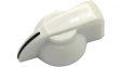 RND 210-00274 Pointer Knob, white, with line, Diameter19 mm