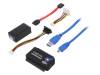 AU0028A Адаптер USB / SATA; IDE 40pin,IDE 44pin,гнездо SATA; 5Гбит/с