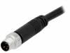 8-04AMMM-SL7A05, Разъем: М8; 5м; "папа"; PIN:4; прямой; с амортизатором, с проводами, Amphenol