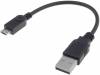 TCAB-141 Кабель; USB 2.0; вилка USB A, вилка micro USB B; 0,1м; черный