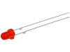 OSNR3134A LED; 3мм; красный; 30мкд; 30°; Поверхность: выпуклая; Шаг:2,54мм