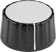 334.61 Plastic rotary knob with line black 36 mm