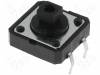 TACTS-24R-F Микропереключатель; 1; SPST-NO; 0,05A/12ВDC; THT; 2,5Н; 12x12мм