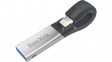 SDIX30C-128G-GN6NE USB Stick 128 GB Silver/Black