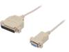 AK-580105-030-E Кабель; D-Sub 25pin вилка, D-Sub "мама" 9pin; 3м; бежевый
