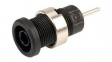 RND 350-00131 Banana Socket  diam.4mm Black 36A Pin Connector