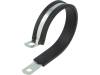 LKD17525 Хомуты; Oпетли: 75мм; W: 25мм; сталь; Материал корпуса: EPDM; W1