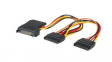 11.03.1041 Power Extension Cable SATA 15-Pin Plug - 2x SATA 15-Pin Female 300mm Multicolour
