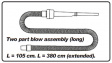 PH-708L ESD Suction hose, extra long 105 / 380 cm