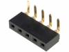 ZL306-05 Гнездо; штыревое; "мама"; PIN:5; угловой 90°; 2,54мм; THT; 1x5; 3А