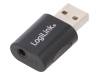 UA0299 Адаптер; USB 2.0; Jack 3,5мм гнездо,вилка USB A; черный